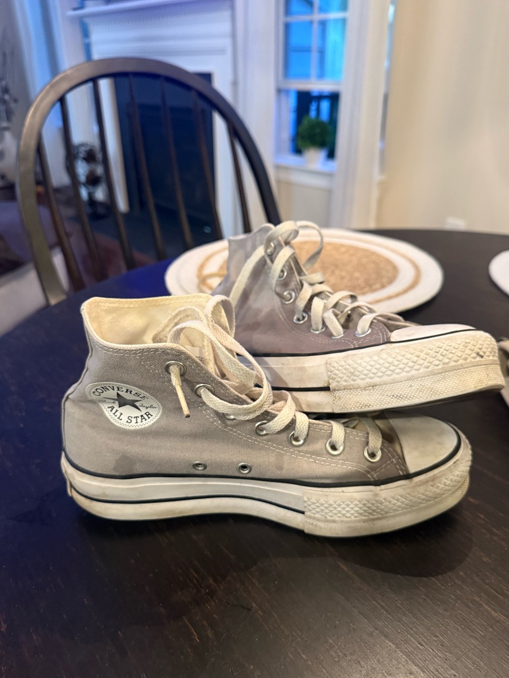 Converse White Canvas High Top Sneakers